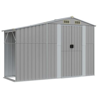 Tuinschuur 277x93x179 cm gegalvaniseerd staal grijs 2