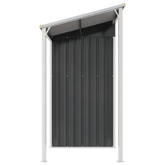 Tuinschuur met verlengd dak 277x110,5x181 cm staal antraciet 5