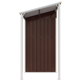 Tuinschuur met verlengd dak 277x110,5x181 cm staal bruin 5