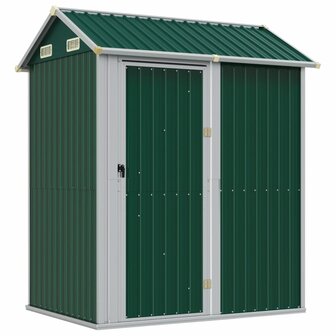Tuinschuur 192x152,5x237 cm gegalvaniseerd staal groen 2
