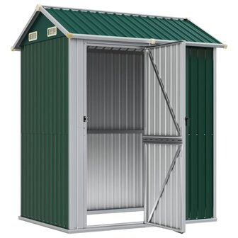 Tuinschuur 192x152,5x237 cm gegalvaniseerd staal groen 3