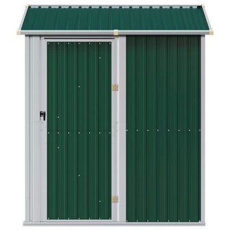 Tuinschuur 192x152,5x237 cm gegalvaniseerd staal groen 4