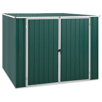 Tuinschuur 195x198x159 cm gegalvaniseerd staal groen 1