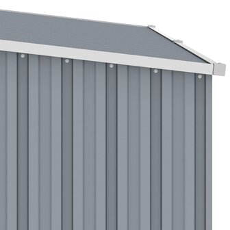 Brandhoutschuur 245x98x159 cm gegalvaniseerd staal grijs 6