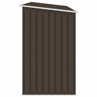 Brandhoutschuur 245x98x159 cm gegalvaniseerd staal bruin  4