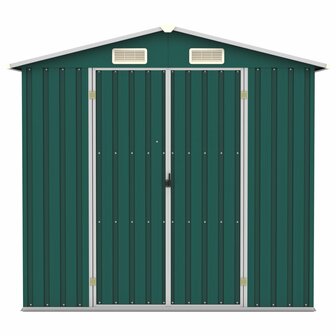 Tuinschuur 205x129x183 cm gegalvaniseerd staal groen  3