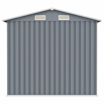Tuinschuur 205x129x183 cm gegalvaniseerd staal grijs  5