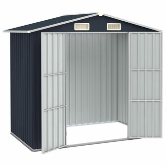 Tuinschuur 205x129x183 cm gegalvaniseerd staal antraciet  2