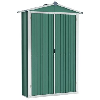 Tuinschuur 116x45x175 cm gegalvaniseerd staal groen 2