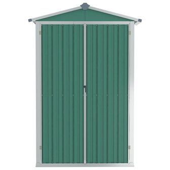 Tuinschuur 116x45x175 cm gegalvaniseerd staal groen 4