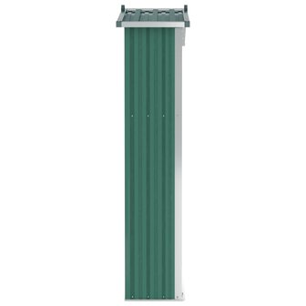 Tuinschuur 116x45x175 cm gegalvaniseerd staal groen 5