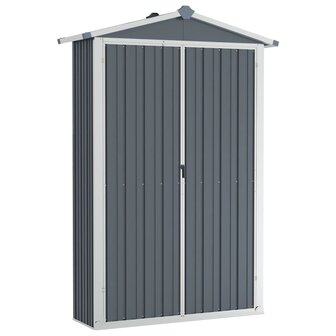 Tuinschuur 116x45x175 cm gegalvaniseerd staal grijs 2
