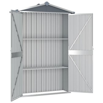 Tuinschuur 116x45x175 cm gegalvaniseerd staal grijs 3