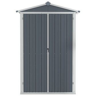 Tuinschuur 116x45x175 cm gegalvaniseerd staal grijs 4