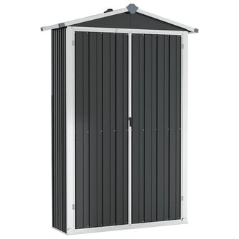 Tuinschuur 116x45x175 cm gegalvaniseerd staal grijs 2