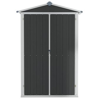Tuinschuur 116x45x175 cm gegalvaniseerd staal grijs 4