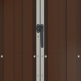 Tuinschuur 116x45x175 cm gegalvaniseerd staal bruin 7