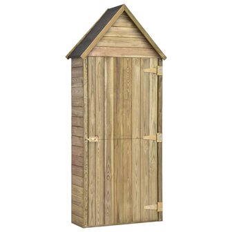 Tuinschuur met deur 69,5x32x178 cm ge&iuml;mpregneerd grenenhout 1