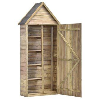 Tuinschuur met deur 69,5x32x178 cm ge&iuml;mpregneerd grenenhout 3