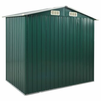 Tuinschuur met rek 205x130x183 cm ijzer groen 5