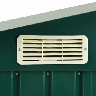 Tuinschuur met rek 205x130x183 cm ijzer groen 6