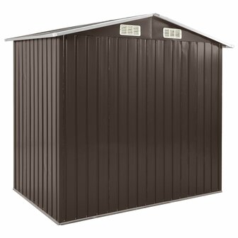 Tuinschuur met rek 205x130x183 cm ijzer bruin 4