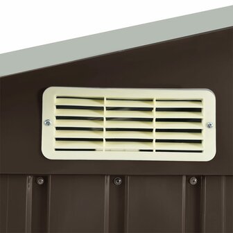 Tuinschuur met rek 205x130x183 cm ijzer bruin 6