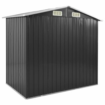 Tuinschuur met rek 205x130x183 cm ijzer antraciet 5