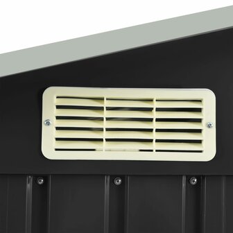 Tuinschuur met rek 205x130x183 cm ijzer antraciet 6