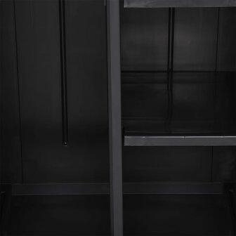 Tuinkast 65x45x172 cm PP rattan zwart 5