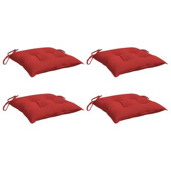 Palletkussens 4 st 50x50x7 cm oxford stof rood 3