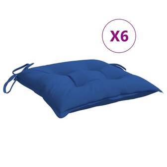 Palletkussens 6 st 50x50x7 cm oxford stof blauw 2