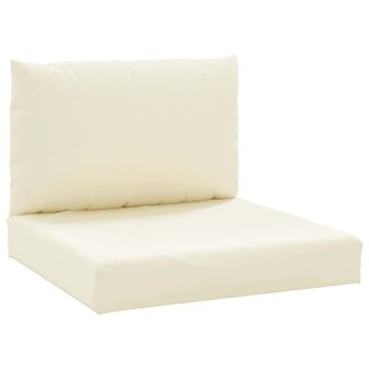Palletkussens 2 st oxford stof cr&egrave;mewit 2