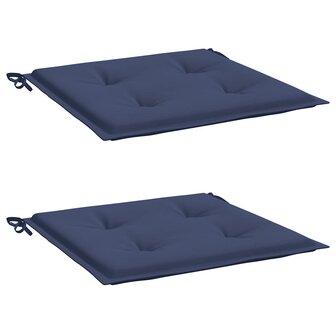 Palletkussens 2 st 40x40x3 cm oxford stof marineblauw 3