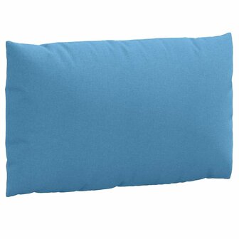 Palletkussens 3 st stof gem&ecirc;leerd blauw 6