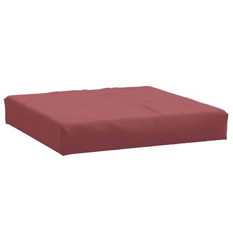 Palletkussen 60x60x10 cm stof gem&ecirc;leerd wijnrood 2