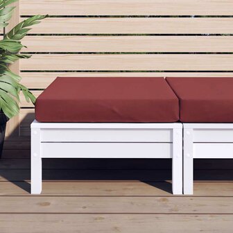 Palletkussen 60x60x10 cm stof gem&ecirc;leerd wijnrood 3