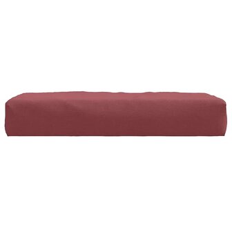 Palletkussen 60x60x10 cm stof gem&ecirc;leerd wijnrood 4