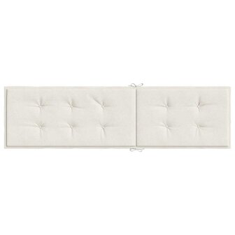 Terrasstoelkussen (75+105)x50x3 cm stof gem&ecirc;leerd cr&egrave;mekleurig 5
