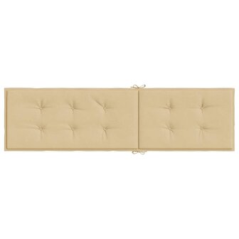 Terrasstoelkussen (75+105)x50x3 cm stof gem&ecirc;leerd beige 5