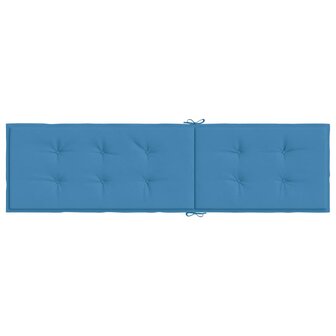 Terrasstoelkussen (75+105)x50x3 cm stof gem&ecirc;leerd blauw 5