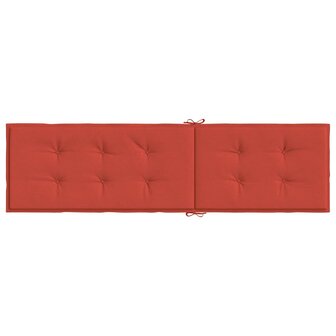 Terrasstoelkussen (75+105)x50x3 cm stof gem&ecirc;leerd rood 5