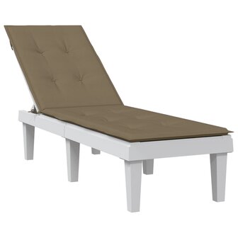 Terrasstoelkussen (75+105)x50x3 cm stof gem&ecirc;leerd taupe 1