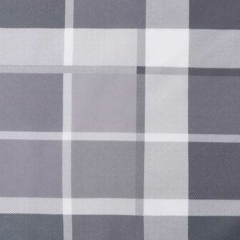Tuinbankkussen 120x50x3 cm oxford stof ruitpatroon grijs 6
