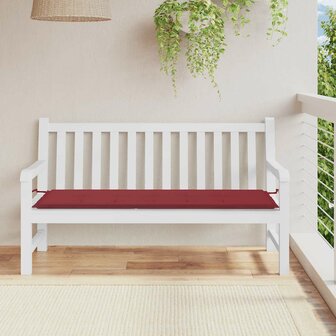 Tuinbankkussen 150x50x3 cm oxford stof wijnrood 1