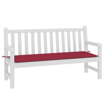 Tuinbankkussen 150x50x3 cm oxford stof wijnrood 3