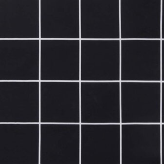 Tuinbankkussen ruitpatroon 100x50x3 cm oxford stof zwart 6