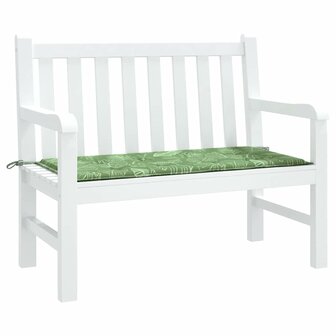 Tuinbankkussen 100x50x3 cm oxford stof bladpatroon 3
