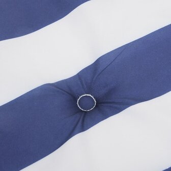 Tuinbankkussen gestreept 200x50x3 cm stof wit en blauw 5