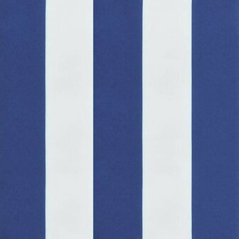 Tuinbankkussen gestreept 200x50x3 cm stof wit en blauw 6